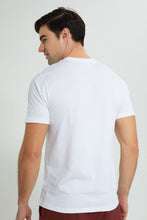 Load image into Gallery viewer, Redtag-White-Graphic-T-Shirt-Graphic-Prints-Men's-