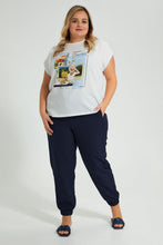 Load image into Gallery viewer, Redtag-White-Placement-Print-Top-Colour:White,-Filter:Plus-Size,-LDP-Blouses,-New-In,-New-In-LDP,-Non-Sale,-S22A,-Section:Women-Women's-