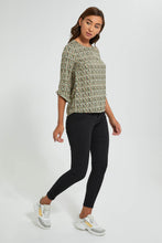 Load image into Gallery viewer, Redtag-Basic-Printed-3/4-Sleeve-Blouse-Blouses-Women's-0