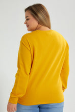 Load image into Gallery viewer, Redtag-Yellow-Good-Times-Sweatshirt-Colour:Yellow,-Filter:Plus-Size,-LDP-Sweatshirts,-New-In,-New-In-LDP,-Non-Sale,-S22A,-Section:Women-Women's-