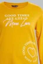 Load image into Gallery viewer, Redtag-Yellow-Graphic-SweaT-Shirt-Sweatshirts-Women's-