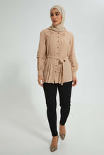 Load image into Gallery viewer, Redtag-Beige-Pleat-Detail-Blouse-Blouses-Women's-
