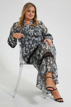 تنزيل الصورة على معرض الصور، Redtag-Black-And-White-Paisley-Dress-With-Lace-Colour:Black,-Colour:White,-Filter:Plus-Size,-LDP-Dresses,-New-In,-New-In-LDP,-Non-Sale,-S22A,-Section:Women-Women's-