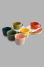 تنزيل الصورة على معرض الصور، Redtag-Assorted-Embossed-Cup-&-Saucer-Set-(12-Piece)-Tea-Sets-Home-Dining-