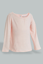 تنزيل الصورة على معرض الصور، Redtag-Baby-Pink-Allover-Foil-Print-T-Shirt-Embellished-Infant-Girls-3 to 24 Months