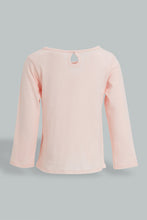 تنزيل الصورة على معرض الصور، Redtag-Pink-Placement-Print-L/S-Sleeve-Tee-Embellished-Infant-Girls-3 to 24 Months