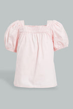 Load image into Gallery viewer, Redtag-Pink-Puff-Sleeves-Plain-Top-Colour:Pink,-Filter:Infant-Girls-(3-to-24-Mths),-Infant-Girls-Blouses,-New-In,-New-In-ING,-Non-Sale,-S22B,-Section:Kidswear-Infant-Girls-3 to 24 Months