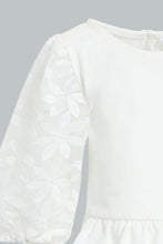 تنزيل الصورة على معرض الصور، Redtag-White-Lace-Sleeves-Jersey-Top-Blouses-Infant-Girls-3 to 24 Months
