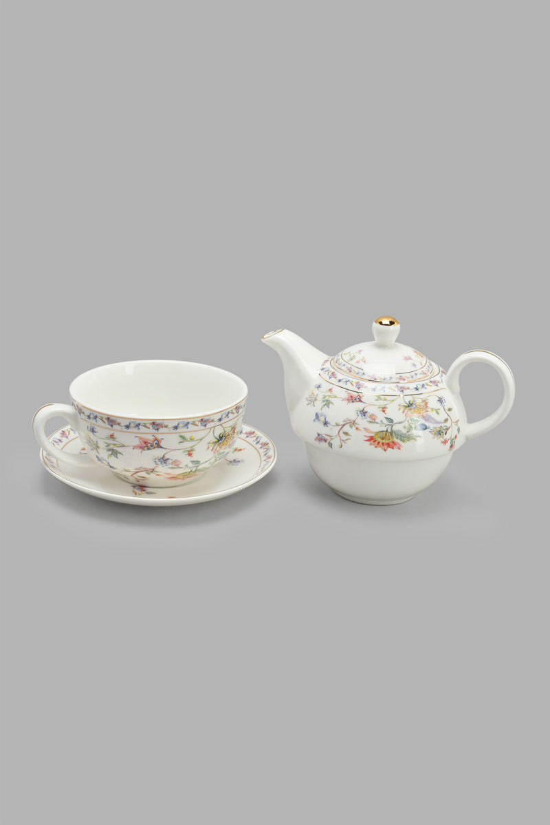 Redtag-Assorted-Floral-Tea-Set(3-Piece)-Tea-Sets-Home-Dining-