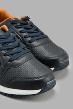 Load image into Gallery viewer, Redtag-Navy-Textured-Sneaker-Sneakers-Senior-Boys-5 to 14 Years