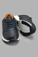Load image into Gallery viewer, Redtag-Navy-Textured-Sneaker-Sneakers-Senior-Boys-5 to 14 Years