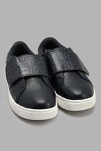 Load image into Gallery viewer, Redtag-Navy-Monogram-Velcro-Sneaker-Sneakers-Senior-Boys-5 to 14 Years