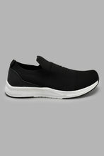 Load image into Gallery viewer, Redtag-Black-Ribbed-Knit-Slip-On-Slip-Ons-Senior-Boys-5 to 14 Years