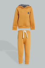 تنزيل الصورة على معرض الصور، Redtag-Mustard-Hoody-Jog-Set-With-Kangaroo-Pocket-(2-Pack)-Jog-Sets-Infant-Boys-3 to 24 Months