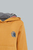 Redtag-Mustard-Hoody-Jog-Set-With-Kangaroo-Pocket-(2-Pack)-Jog-Sets-Infant-Boys-3 to 24 Months