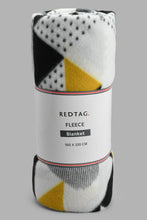 Load image into Gallery viewer, Redtag-Multi-Colour-Geometric-Printed-Single-Fleece-Blanket-Blankets-Home-Bedroom-