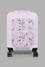 Load image into Gallery viewer, Grey Floral Luggage Trolley (20 Inch)