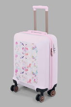 Load image into Gallery viewer, Grey Floral Luggage Trolley (20 Inch)