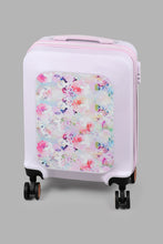 Load image into Gallery viewer, Grey Floral Luggage Trolley (20 Inch)