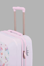 Load image into Gallery viewer, Grey Floral Luggage Trolley (20 Inch)