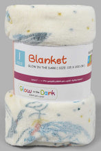 Load image into Gallery viewer, Redtag-Blue-Space-Glow-In-The-Dark-Kids-Blanket-0,-Colour:Blue,-Filter:Home-Bedroom,-HMW-BED-Blankets,-New-In,-New-In-HMW-BED,-Non-Sale,-S22B,-Section:Homewares-Home-Bedroom-
