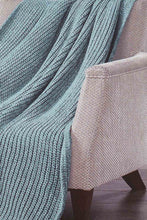 Load image into Gallery viewer, Redtag-Green-Knitted-Throw-Colour:Green,-Filter:Home-Bedroom,-HMW-BED-Throws,-New-In,-New-In-HMW-BED,-Non-Sale,-S22B,-Section:Homewares-Home-Bedroom-