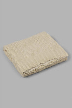 Load image into Gallery viewer, Redtag-Gold-Knitted-Throw-Colour:Gold,-Filter:Home-Bedroom,-HMW-BED-Throws,-New-In,-New-In-HMW-BED,-Non-Sale,-S22B,-Section:Homewares-Home-Bedroom-