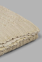 Load image into Gallery viewer, Redtag-Gold-Knitted-Throw-Colour:Gold,-Filter:Home-Bedroom,-HMW-BED-Throws,-New-In,-New-In-HMW-BED,-Non-Sale,-S22B,-Section:Homewares-Home-Bedroom-