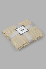 Load image into Gallery viewer, Redtag-Gold-Knitted-Throw-Colour:Gold,-Filter:Home-Bedroom,-HMW-BED-Throws,-New-In,-New-In-HMW-BED,-Non-Sale,-S22B,-Section:Homewares-Home-Bedroom-