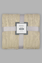 Load image into Gallery viewer, Redtag-Gold-Knitted-Throw-Colour:Gold,-Filter:Home-Bedroom,-HMW-BED-Throws,-New-In,-New-In-HMW-BED,-Non-Sale,-S22B,-Section:Homewares-Home-Bedroom-