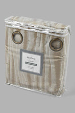 تنزيل الصورة على معرض الصور، Redtag-Beige-2-Piece-Geometric-Jacquard-Curtain-Pair-With-Lining-Curtains-Home-Bedroom-