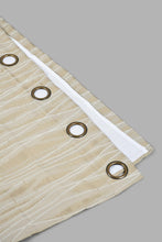 تنزيل الصورة على معرض الصور، Redtag-Beige-2-Piece-Geometric-Jacquard-Curtain-Pair-With-Lining-Curtains-Home-Bedroom-