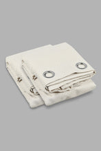 تنزيل الصورة على معرض الصور، Redtag-Ivory-2-Piece-Geometric-Jacquard-Curtain-Pair-With-Lining-Curtains-Home-Bedroom-