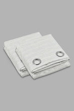 تنزيل الصورة على معرض الصور، Redtag-Grey-2-Piece-Stripe-Jacquard-Curtain-Pair-Without-Lining-Curtains-Home-Bedroom-