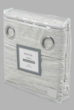 تنزيل الصورة على معرض الصور، Redtag-Grey-2-Piece-Stripe-Jacquard-Curtain-Pair-Without-Lining-Curtains-Home-Bedroom-