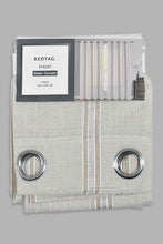 تنزيل الصورة على معرض الصور، Redtag-Beige-1-Piece-Stripe-Sheer-Curtain-Curtains-Home-Bedroom-