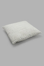 تنزيل الصورة على معرض الصور، Redtag-Ivory-Geometric-Jacquard-Cushion-Category:Cushions,-Colour:Ivory,-Filter:Home-Bedroom,-HMW-BED-Cushions,-New-In,-New-In-HMW-BED,-Non-Sale,-S22C,-Section:Homewares-Home-Bedroom-