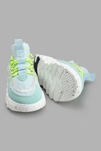 Load image into Gallery viewer, Redtag-Aqua-Chunky-Sneaker-With-Neon-Laces-Slip-Ons-Women's-