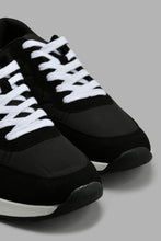Load image into Gallery viewer, Redtag-Black-Quilt-Lace-Up-Sneaker-Lace-Up-Women's-