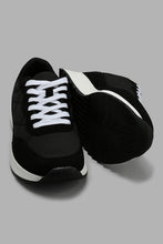 Load image into Gallery viewer, Redtag-Black-Quilt-Lace-Up-Sneaker-Lace-Up-Women's-