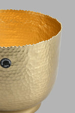 تنزيل الصورة على معرض الصور، Redtag-Gold-Scallop-Edge-Hammered-Planter-Vase-Home-Decor-