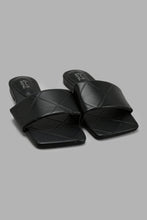 Load image into Gallery viewer, Redtag-Black-Embossed-Quilt-Mule-Mules-Women's-