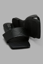 Load image into Gallery viewer, Redtag-Black-Embossed-Quilt-Mule-Mules-Women's-