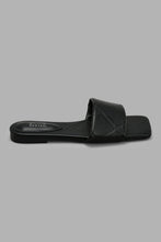 Load image into Gallery viewer, Redtag-Black-Embossed-Quilt-Mule-Mules-Women's-