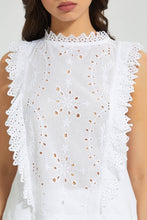 تنزيل الصورة على معرض الصور، Redtag-White-Schiffli-Blouse-Blouses-Women's-