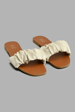 Load image into Gallery viewer, Redtag-Natural-Ruche-Mule-Colour:Beige,-Filter:Women's-Footwear,-New-In,-New-In-Women-FOO,-Non-Sale,-S22B,-Section:Women,-Women-Casual-Sandals-Women's-