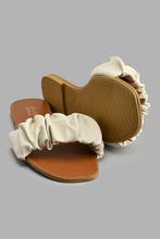 Load image into Gallery viewer, Redtag-Natural-Ruche-Mule-Colour:Beige,-Filter:Women's-Footwear,-New-In,-New-In-Women-FOO,-Non-Sale,-S22B,-Section:Women,-Women-Casual-Sandals-Women's-