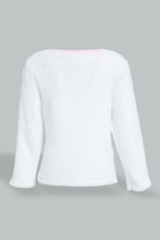 تنزيل الصورة على معرض الصور، Redtag-White-Printed-Fleece-Pyjama-Set-Pyjama-Sets-Infant-Girls-3 to 24 Months