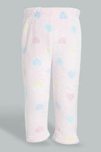 تنزيل الصورة على معرض الصور، Redtag-Yellow-Heart-Artwork-Fleece-Pyjama-Set-Pyjama-Sets-Infant-Girls-3 to 24 Months