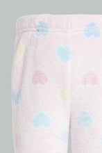 تنزيل الصورة على معرض الصور، Redtag-Yellow-Heart-Artwork-Fleece-Pyjama-Set-Pyjama-Sets-Infant-Girls-3 to 24 Months
